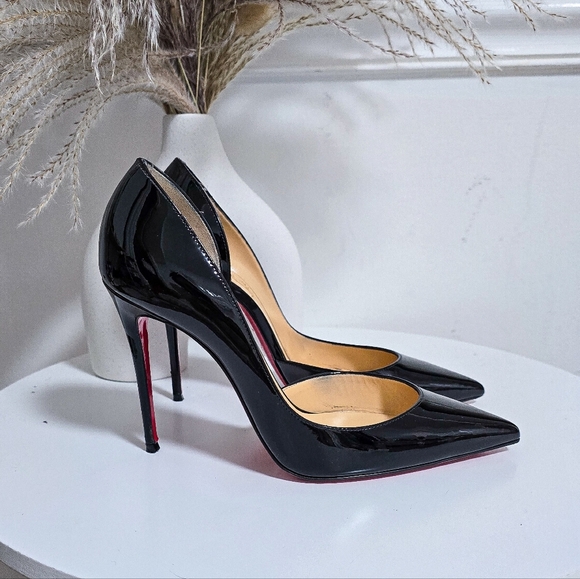 Christian Louboutin Iriza 100 patent leather black d'orsay pumps - Picture 6 of 13
